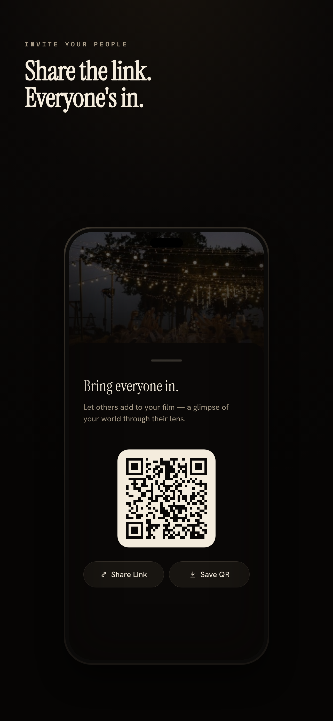 Share the link. Everyone's in.